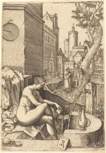 Surprised Collection: Susanna Surprised by the Two Elders, 1555. Creator: Anon
