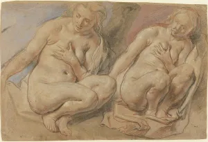 Jakob Jordaens Prints: Susannah Crouching, c. 1640/1645. Creator: Jacob Jordaens