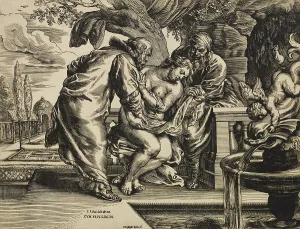Book Of Daniel Prints: Susannah And The Elders, c1635. Creator: Christoffel Jegher