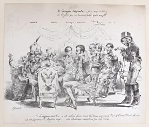 The Iron Duke Prints: The Suspended Congress, ca. 1829. Creator: Pierre Langlumé