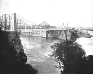 Suspension and Cantilever Bridges, St John, New Brunswick, Canada, c1900. Creator: Unknown