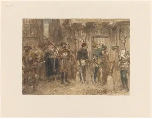 Knocking Prints: The suspicious house, 1868. Creator: Charles Rochussen