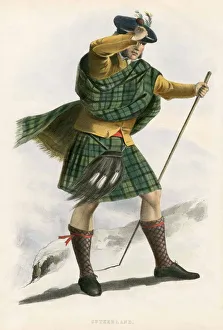 United Kingsom Prints: Sutherland, from The Clans of the Scottish Highlands, pub. 1845 (colour lithograph)