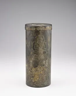 Sutra container with cover, Nara period, 724. Creator: Unknown Sutra container with cover, Nara period, 724. Creator: Unknown