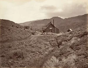 Sutro Tunnel Shaft No. 3, 1875, printed ca. 1876. Creator: Carleton Emmons Watkins