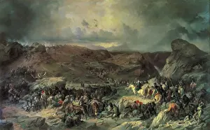Switzerland Europe Prints: Suvorov Crossing St Gotthard Pass on 13 September 1799