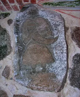 The Svantevit-Stone in the church in Altenkirchen on the island Rugen, before 1168. Artist: Pre-Christian Art