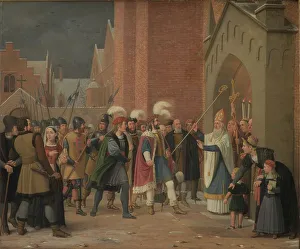 Stopping Prints: Svend Estridsen and Bishop Vilhelm, 1832. Creator: Wilhelm Marstrand