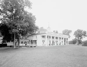 Washington President George Prints: S.W. [i.e. Southwest] view of the mansion at Mt
