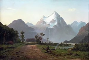 Campfire Prints: Two swaggers boiling a billy of tea, Milford Sound, 1886. Creator: John Gibb