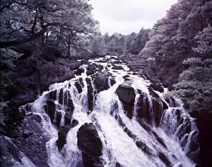 Wales Prints: Swallow Falls, Betws-y-Coed, Caernarvon, Wales, c1955. Creator: Arthur Charles Kirby Ware