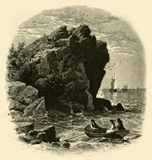 Rocky Prints: Swallows Cave, Nahant, 1874. Creator: John Douglas Woodward