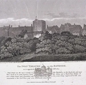 Bankside Gallery: The Swan Theatre, Bankside, Southwark, London, c1614