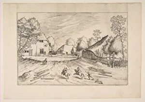 The Swan's Inn with Farms from the series The Small Landscapes, 1559-61 The Swan's Inn with Farms from the series The Small Landscapes, 1559-61