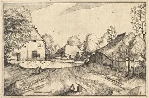 Visscher Prints: The Swans Inn, plate 6 from Regiunculae et Villae Aliquot Ducatus Brabantiae, ca. 1610
