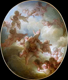 Jean Honoré 1732 1806 Prints: The Swarm of Cupids. Artist: Fragonard, Jean Honore (1732-1806)