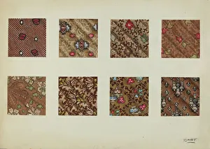 Swatch from Patchwork Quilt, c. 1938. Creator: A. Zimet
