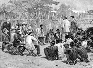 Africans Prints: The Swazi Queen in Conference with the British and Transvaal Commissioners