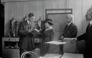 Womens Rights Prints: Swearing in a vote, Helen Moser, G.S. Mitchell, 1918. Creator: Bain News Service