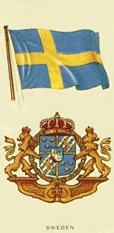 Escutcheon Prints: Sweden, c1935. Creator: Unknown
