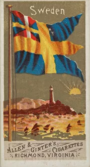Virginia Collection: Sweden, from Flags of All Nations, Series 1 (N9) for Allen & Ginter Cigarettes Brands