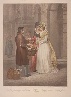Francis Wheatley Prints: Sweet China Oranges, sweet China, Cries of London, c1870