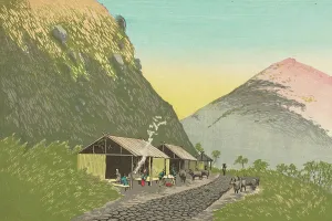 Kiyochika Kobayashi Prints: Sweet Sake House at the Foot of Mt