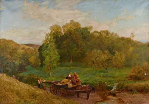 Hay Cart Prints: Sweet Water Meadows Of The West, 1893. Creator: John William North