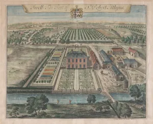 Hand Colored Etching And Engraving Prints: Swell, The Seat of Sir Robert Atkyns, [1712] reissued 1768. Creator: Johannes Kip