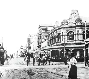 British Colony Prints: Swift's Jewellery Store on the corner of Wickham and Brunswick Streets
