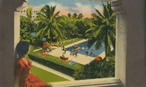 Atlantico Prints: Swimming Pool, Hotel Del Prado, Barranquilla, c1940s