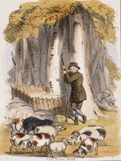 Swineherd Prints: The Swine Herd, c1845. Artist: Benjamin Waterhouse Hawkins