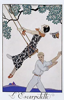 Barbier Gallery: The Swing, 1920s. Artist: Georges Barbier
