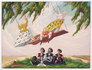 Spirits Prints: The Swing, 1920s. Artist: Sudeykin, Sergei Yurievich (1882-1946)