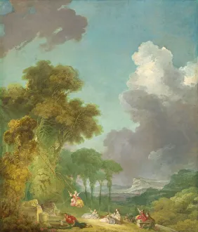 Fragonard Prints: The Swing, c. 1775 / 1780. Creator: Jean-Honore Fragonard