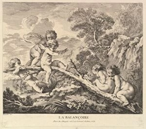 Cute Gallery: The Swing, ca. 1738. Creator: Pierre Alexandre Aveline