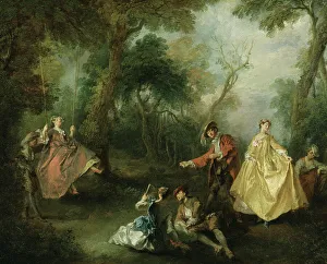 Swing Prints: The Swing, early-mid 18th century. Creator: Nicolas Lancret