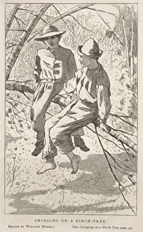 Swinging in a Birch Tree, 1867. Creator: Winslow Homer (American, 1836-1910)