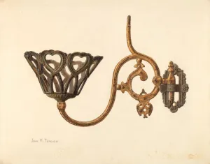 John H Prints: Swinging Lamp Bracket, c. 1940. Creator: John H. Tercuzzi