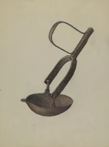 Roy Weber Prints: Swinging Lamp, c. 1938. Creator: Roy Weber