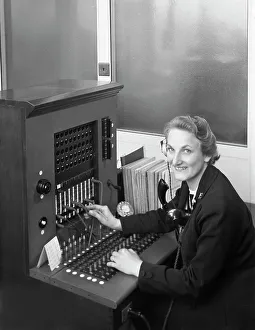 Switchboard Prints: Switch board operator, Spillers Animal Foods, Gainsborough, Lincolnshire, 1960. Artist