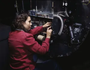 Assembly Line Methods Collection: Switch boxes on the firewalls of B-25 bombers... North American Aviation, Inglewood, Calif. 1942