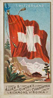 Virginia Prints: Switzerland, from Flags of All Nations, Series 1 (N9) for Allen &amp