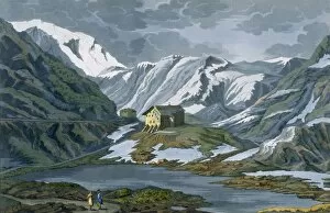 Saint Bernard Gallery: Switzerland: Hospice of St. Bernard in the Alps. Creator: Italian School (19th Century)