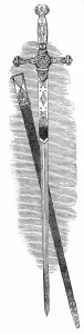 Sword of the Emperor Napoleon, at Windsor Castle, 1850. Creator: Unknown