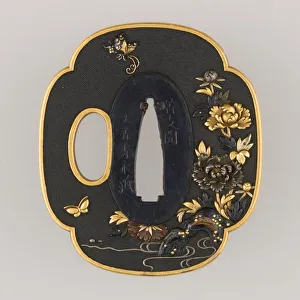 Sword Guard (Tsuba), Japanese, 18th century. Creator: Omori Hidenaga