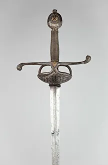 Rapier Prints: Sword (Pappenheimer Rapier), Netherlands, c. 1630. Creator: Unknown