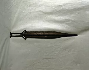 Cordoba Gallery: Sword of three parts barb, carps tongue shaped blade, from Palma del Rio (Cordoba)