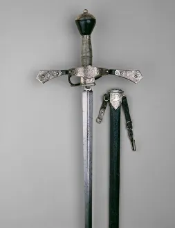 Scabbard Prints: Sword with Scabbard for an Officer in the Bodyguard of the Elector of Saxony, Dresden, c
