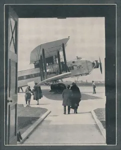 Aerodrome Prints: A Symbol of the Modern World - Passengers Embarking at Croydon Aerodrome, c1935